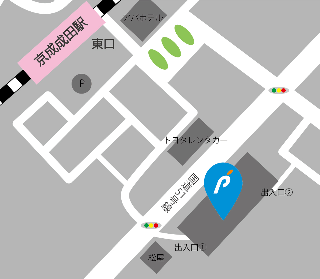 アップルパーク51号パーキング成田駅前＿地図