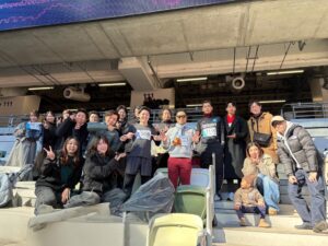 スタンドでの集合写真